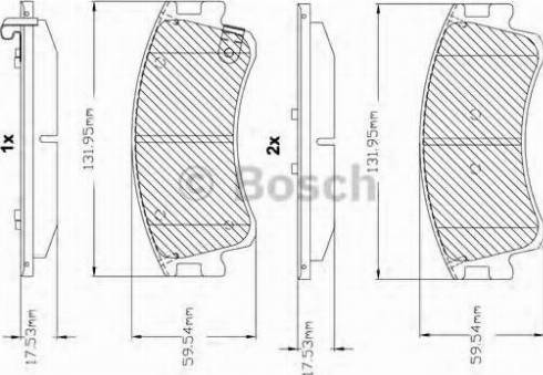 BOSCH F 03B 150 115 - Тормозные колодки, дисковые, комплект unicars.by