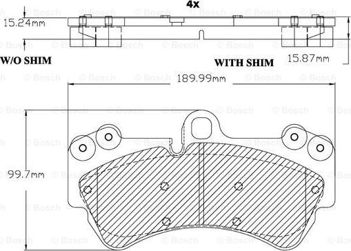 BOSCH F 03B 150 130 - Тормозные колодки, дисковые, комплект unicars.by