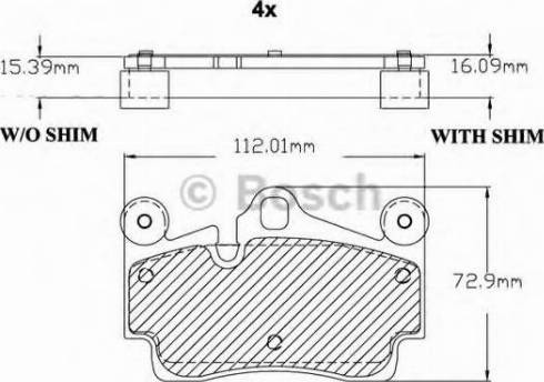 BOSCH F 03B 150 124 - Тормозные колодки, дисковые, комплект unicars.by