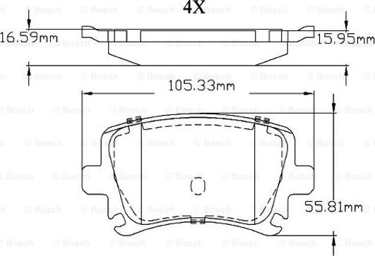 BOSCH F 03B 150 364 - Тормозные колодки, дисковые, комплект unicars.by