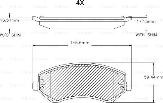 BOSCH F 03B 150 301 - Тормозные колодки, дисковые, комплект unicars.by