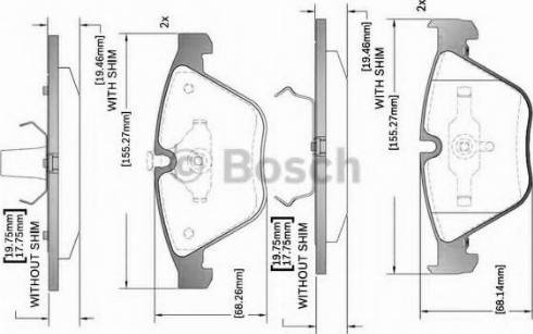 BOSCH F 03B 150 317 - Тормозные колодки, дисковые, комплект unicars.by