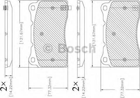 BOSCH F 03B 150 333 - Тормозные колодки, дисковые, комплект unicars.by