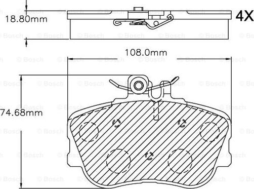 BOSCH F 03B 150 251 - Тормозные колодки, дисковые, комплект unicars.by