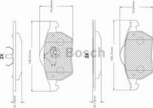 BOSCH F 03B 150 263 - Тормозные колодки, дисковые, комплект unicars.by