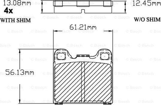 BOSCH F 03B 150 204 - Тормозные колодки, дисковые, комплект unicars.by