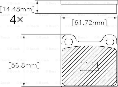 BOSCH F 03B 150 206 - Тормозные колодки, дисковые, комплект unicars.by