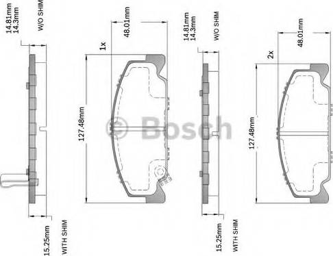 BOSCH F 03B 150 214 - Тормозные колодки, дисковые, комплект unicars.by