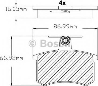 BOSCH F 03B 150 211 - Тормозные колодки, дисковые, комплект unicars.by