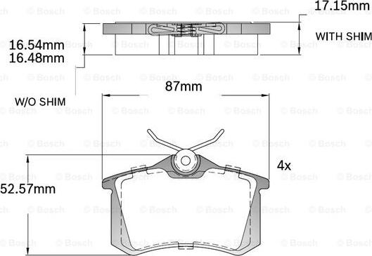 BOSCH F 03B 150 218 - Тормозные колодки, дисковые, комплект unicars.by