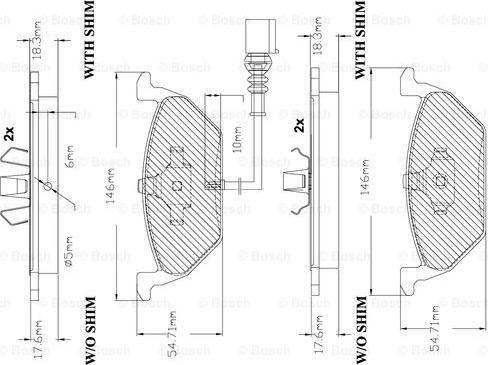 BOSCH F 03B 150 285 - Тормозные колодки, дисковые, комплект unicars.by