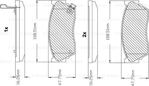 BOSCH F 03B 150 237 - Тормозные колодки, дисковые, комплект unicars.by