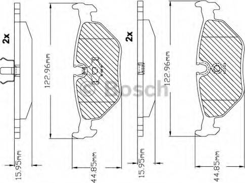 BOSCH F 03B 150 228 - Тормозные колодки, дисковые, комплект unicars.by