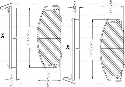 BOSCH F 03B 150 222 - Тормозные колодки, дисковые, комплект unicars.by