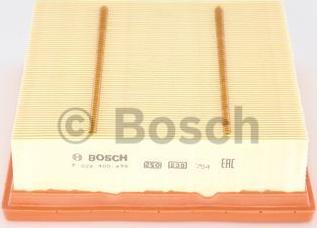 BOSCH F 026 400 498 - Воздушный фильтр, двигатель unicars.by