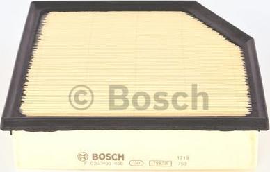 BOSCH F 026 400 456 - Воздушный фильтр, двигатель unicars.by