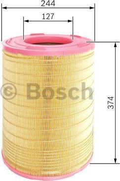 BOSCH F 026 400 536 - Воздушный фильтр, двигатель unicars.by