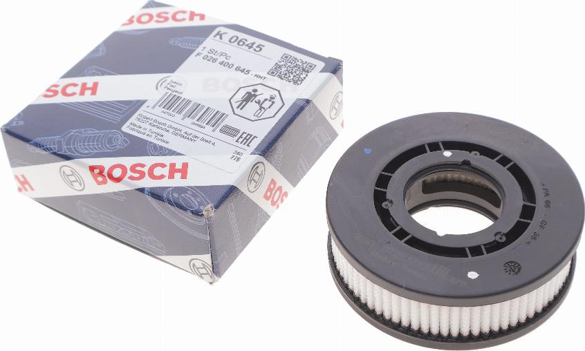 BOSCH F 026 400 645 - Фильтр, система вентиляции картера unicars.by