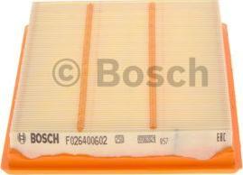 BOSCH F 026 400 602 - Воздушный фильтр, двигатель unicars.by