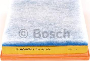 BOSCH F 026 400 096 - Воздушный фильтр, двигатель unicars.by