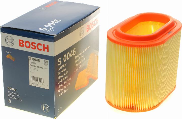 BOSCH F 026 400 046 - Воздушный фильтр, двигатель unicars.by