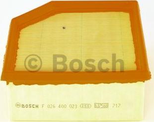 BOSCH F 026 400 023 - Воздушный фильтр, двигатель unicars.by