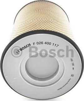 BOSCH F 026 400 117 - Воздушный фильтр, двигатель unicars.by