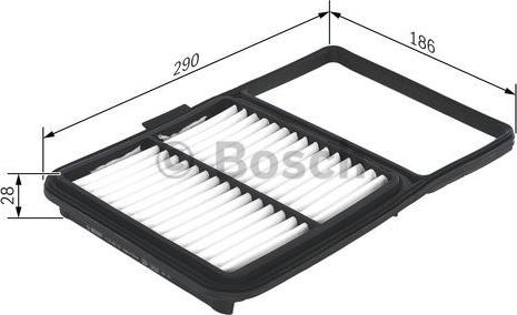 BOSCH F 026 400 170 - Воздушный фильтр, двигатель unicars.by