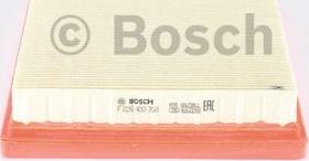 BOSCH F 026 400 358 - Воздушный фильтр, двигатель unicars.by