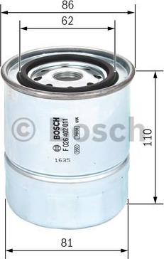 BOSCH F 026 402 011 - Топливный фильтр unicars.by