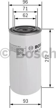 BOSCH F 026 402 035 - Топливный фильтр unicars.by