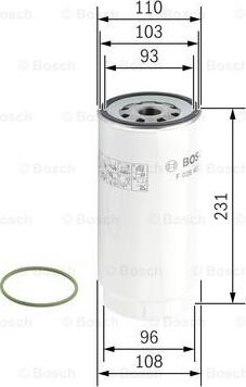 BOSCH F 026 402 038 - Топливный фильтр unicars.by