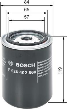 BOSCH F 026 402 860 - Топливный фильтр unicars.by