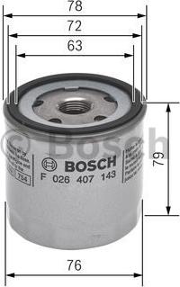 BOSCH F 026 407 143 - Масляный фильтр unicars.by