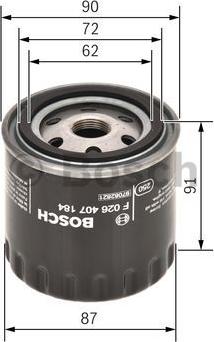 BOSCH F 026 407 184 - Масляный фильтр unicars.by