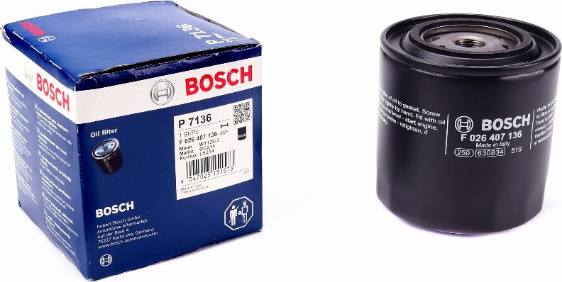 BOSCH F 026 407 136 - Масляный фильтр unicars.by