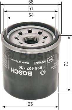 BOSCH F 026 407 130 - Масляный фильтр unicars.by