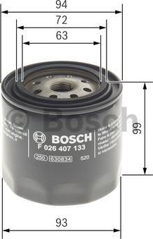 BOSCH F 026 407 133 - Масляный фильтр unicars.by