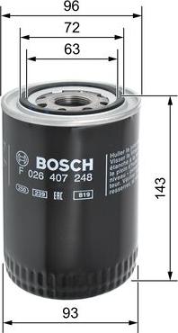 BOSCH F 026 407 248 - Масляный фильтр unicars.by