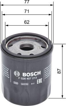 BOSCH F 026 407 213 - Масляный фильтр unicars.by