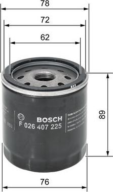 BOSCH F 026 407 225 - Масляный фильтр unicars.by