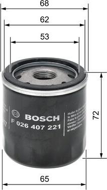 BOSCH F 026 407 221 - Масляный фильтр unicars.by