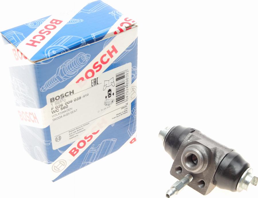 BOSCH F 026 009 039 - Колесный тормозной цилиндр unicars.by