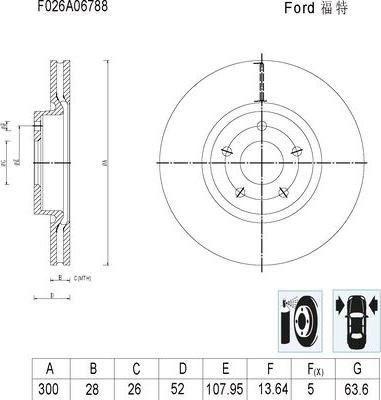 BOSCH F 026 A06 788 - Тормозной диск unicars.by