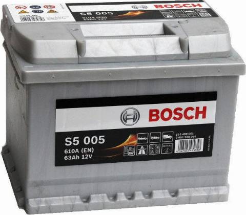 BOSCH S5005 - Стартерная аккумуляторная батарея, АКБ unicars.by