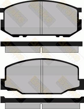 Brake Engineering PA407 - Тормозные колодки, дисковые, комплект unicars.by