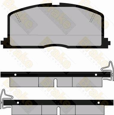 Brake Engineering PA411 - Тормозные колодки, дисковые, комплект unicars.by