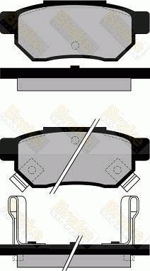 Brake Engineering PA545 - Тормозные колодки, дисковые, комплект unicars.by