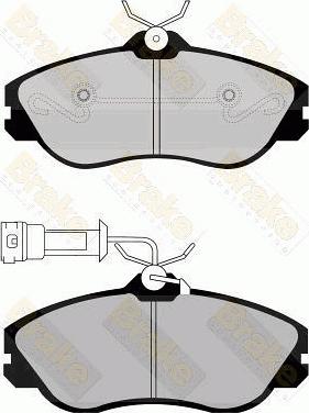 Brake Engineering PA506 - Тормозные колодки, дисковые, комплект unicars.by