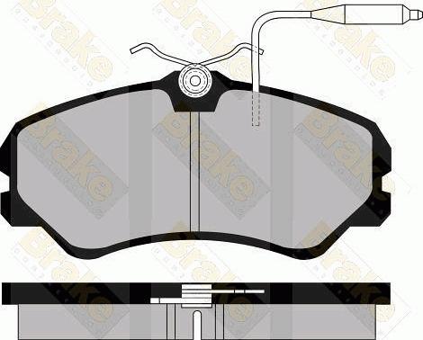 Brake Engineering PA520 - Тормозные колодки, дисковые, комплект unicars.by